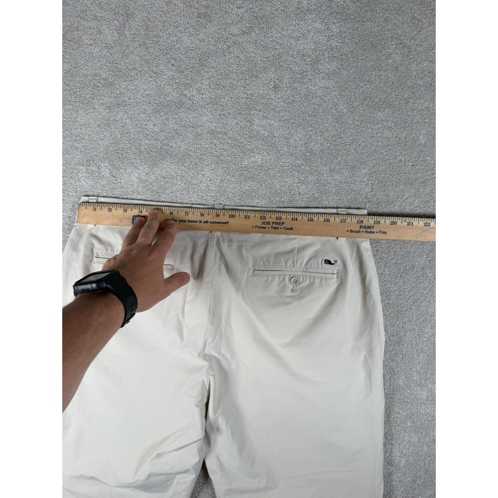Vineyard Vines Performance Pants Mens 36x30 White Straight Stretch Chino Golf - Picture 8 of 10